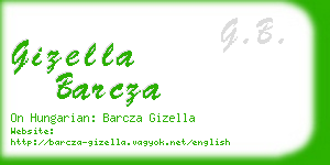 gizella barcza business card